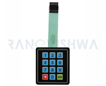 3x4 Universal Matrix Membrane Switch Keypad