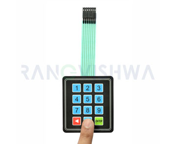 3x4 Universal Matrix Membrane Switch Keypad